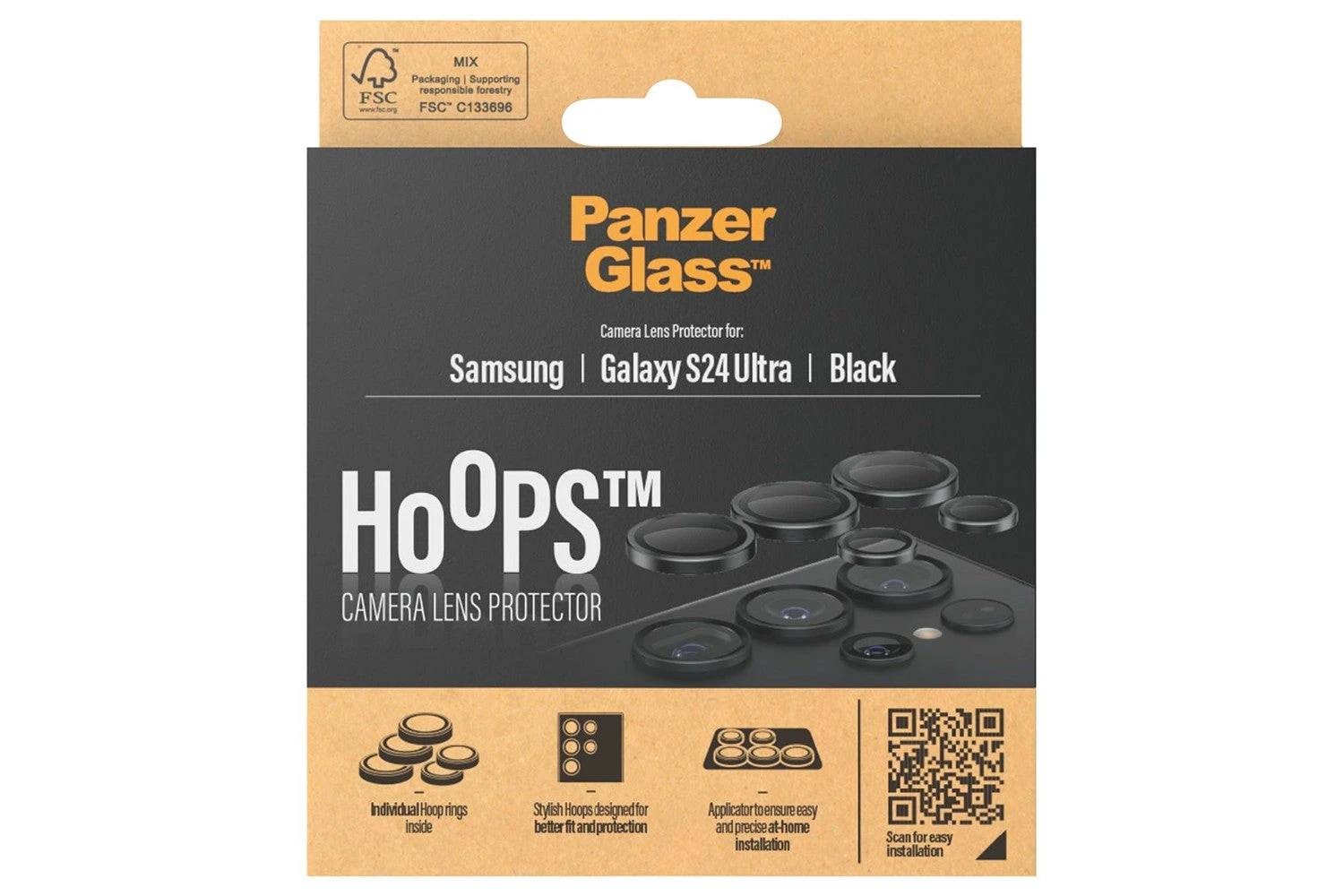 PanzerGlass Hoops Samsung Galaxy S24 Ultra Camera Lens Protector | Black 6 PanzerGlass Hoops Samsung Galaxy S24 Ultra Camera Lens Protector | Black - Image 4