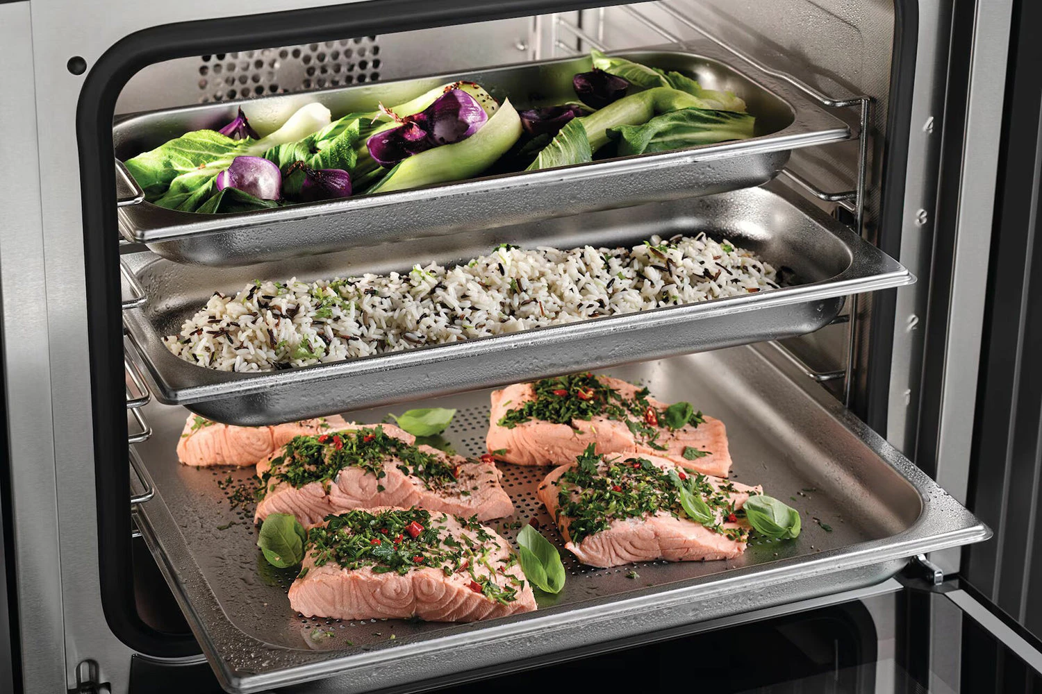 Miele DGC 7460 HC Pro Built-in Combination Steam Oven, Graphite Grey | 12101310 4 Miele DGC 7460 HC Pro Built-in Combination Steam Oven, Graphite Grey | 12101310 - Image 2