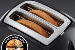 Russell Hobbs Textures 2 Slice Toaster | 21641 | Black -Home Appliances 21641 1