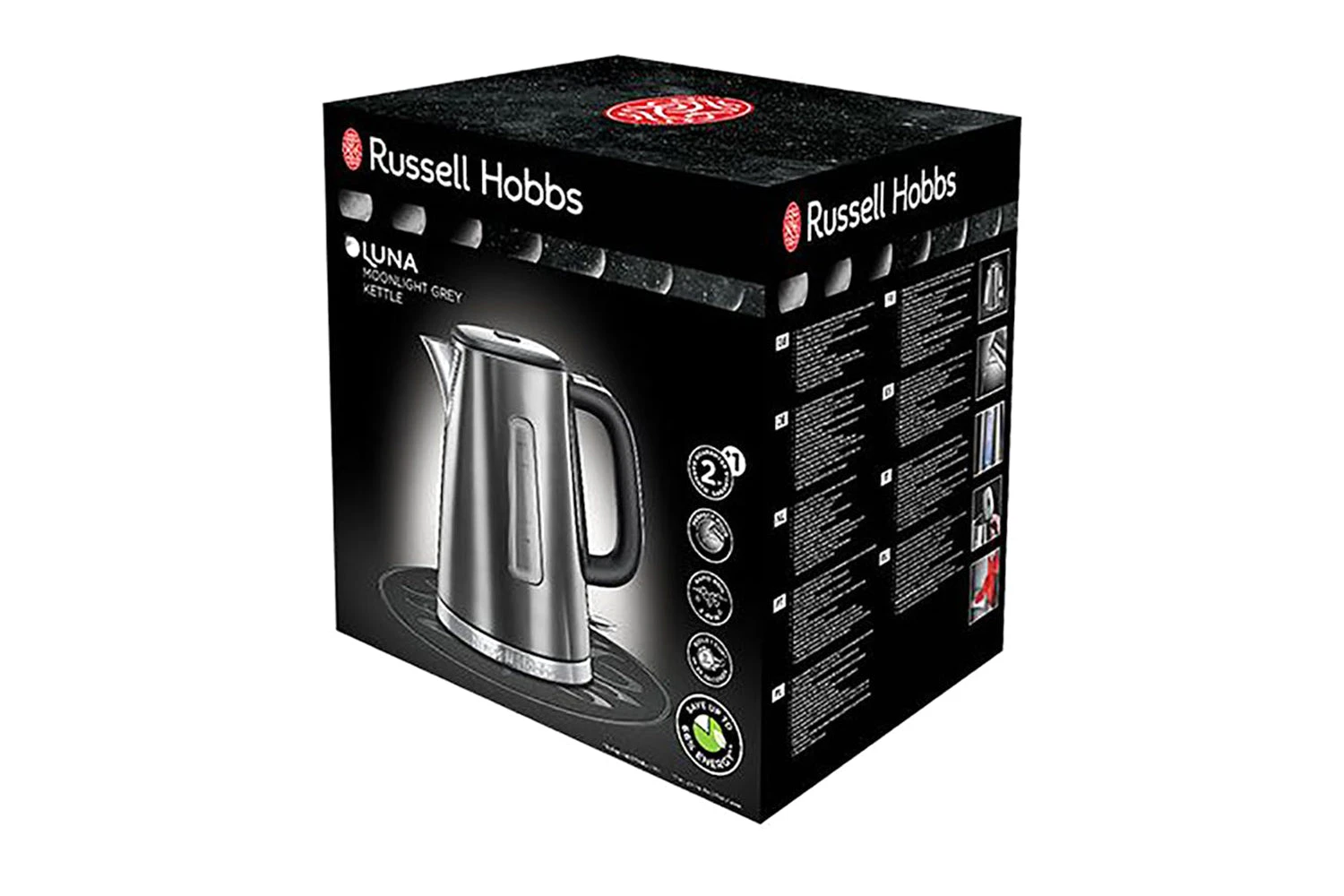 Russell Hobbs 1.7L Luna Quiet Boil Kettle | 23211 | Moonlight Grey 7 Russell Hobbs 1.7L Luna Quiet Boil Kettle | 23211 | Moonlight Grey - Image 5