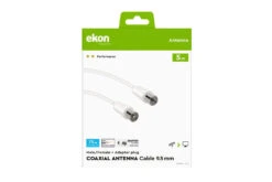 Ekon Antenna Cable With Adapter | 5m | White 9 Ekon Antenna Cable With Adapter | 5m | White -Home Appliances 254 ECAN50MFW 4