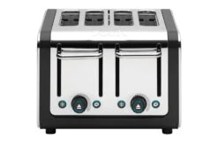 Dualit Architect 4 Slice Toaster | Black/Stainless Steel