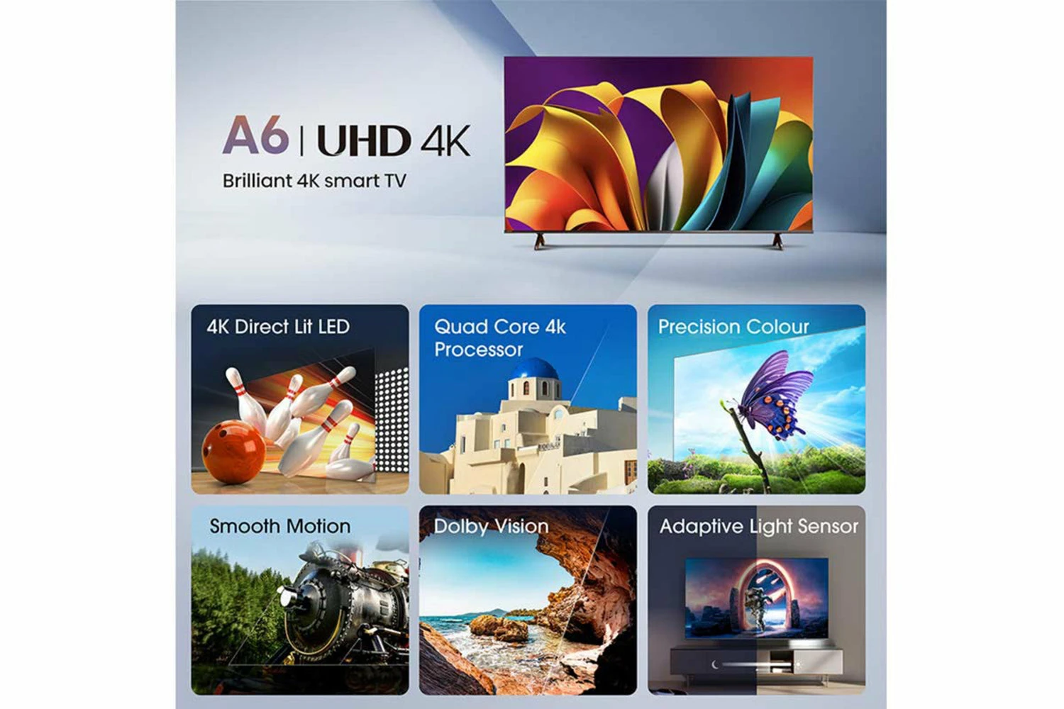 Hisense 55" A6N 4K Ultra HD HDR Smart TV | 55A6NTUK 7 Hisense 55" A6N 4K Ultra HD HDR Smart TV | 55A6NTUK - Image 5