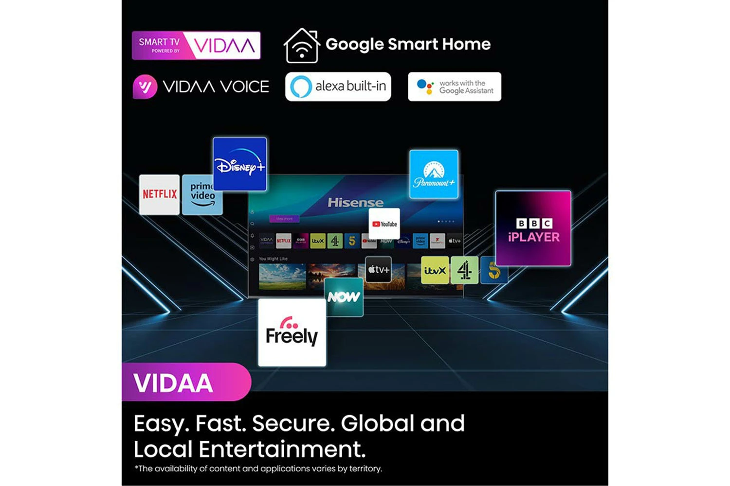 Hisense 55" A6N 4K Ultra HD HDR Smart TV | 55A6NTUK 8 Hisense 55" A6N 4K Ultra HD HDR Smart TV | 55A6NTUK - Image 6