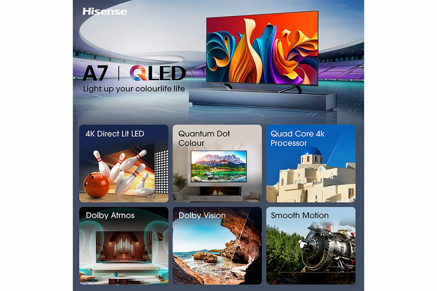 Hisense 55" A7N 4K QLED Smart TV | 55A7NQTUK 7 Hisense 55" A7N 4K QLED Smart TV | 55A7NQTUK - Image 5