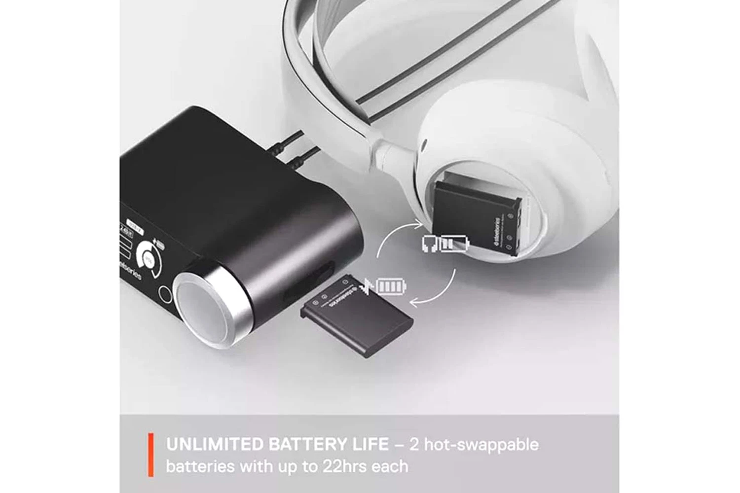 SteelSeries Arctis Nova ProWireless Headset For PC & PlayStation | White 6 SteelSeries Arctis Nova ProWireless Headset For PC & PlayStation | White - Image 4