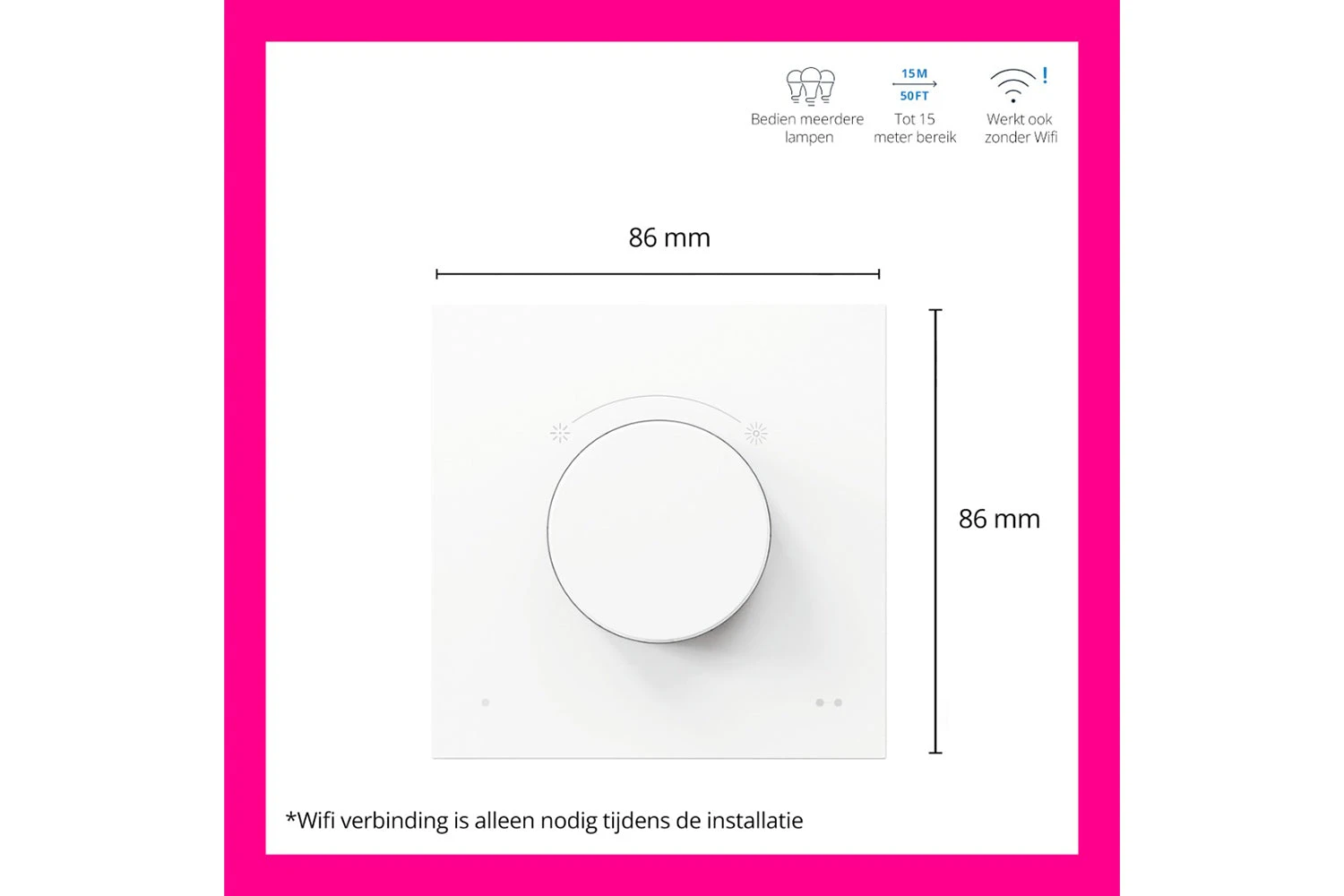 Wiz Smart Dial Switch | White 4 Wiz Smart Dial Switch | White - Image 2