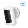 Ring 2K Outdoor Security Cam Plus Battery | White