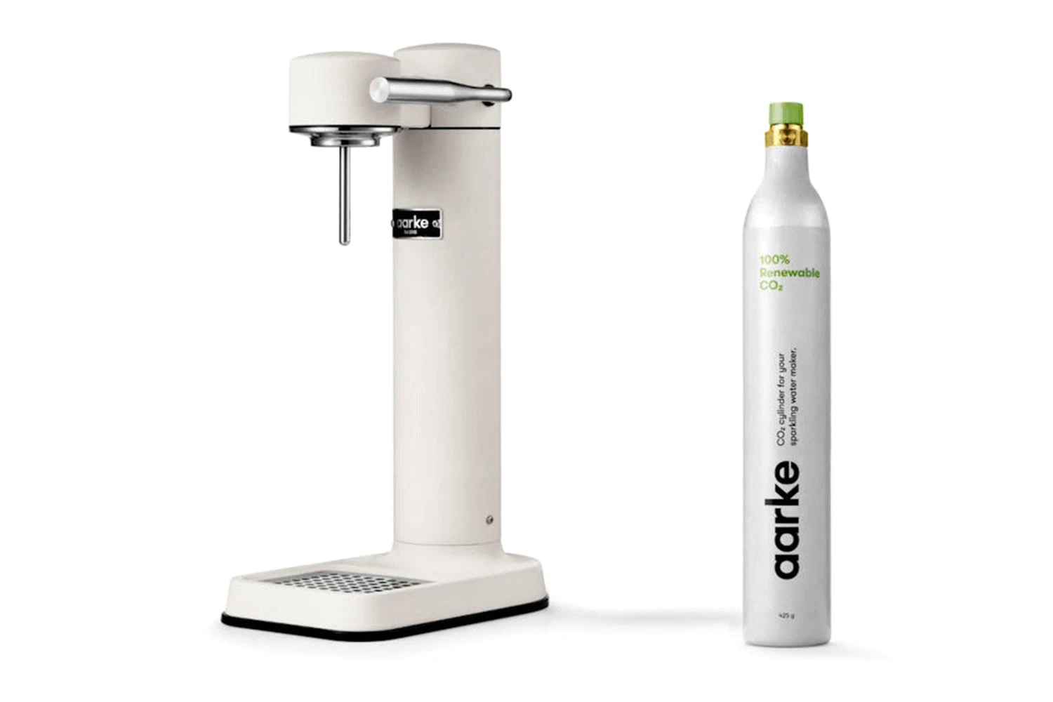 Aarke Carbonator 3 Sparkling Water Maker & CO2 Cylinder | Matte White 3 Aarke Carbonator 3 Sparkling Water Maker & CO2 Cylinder | Matte White