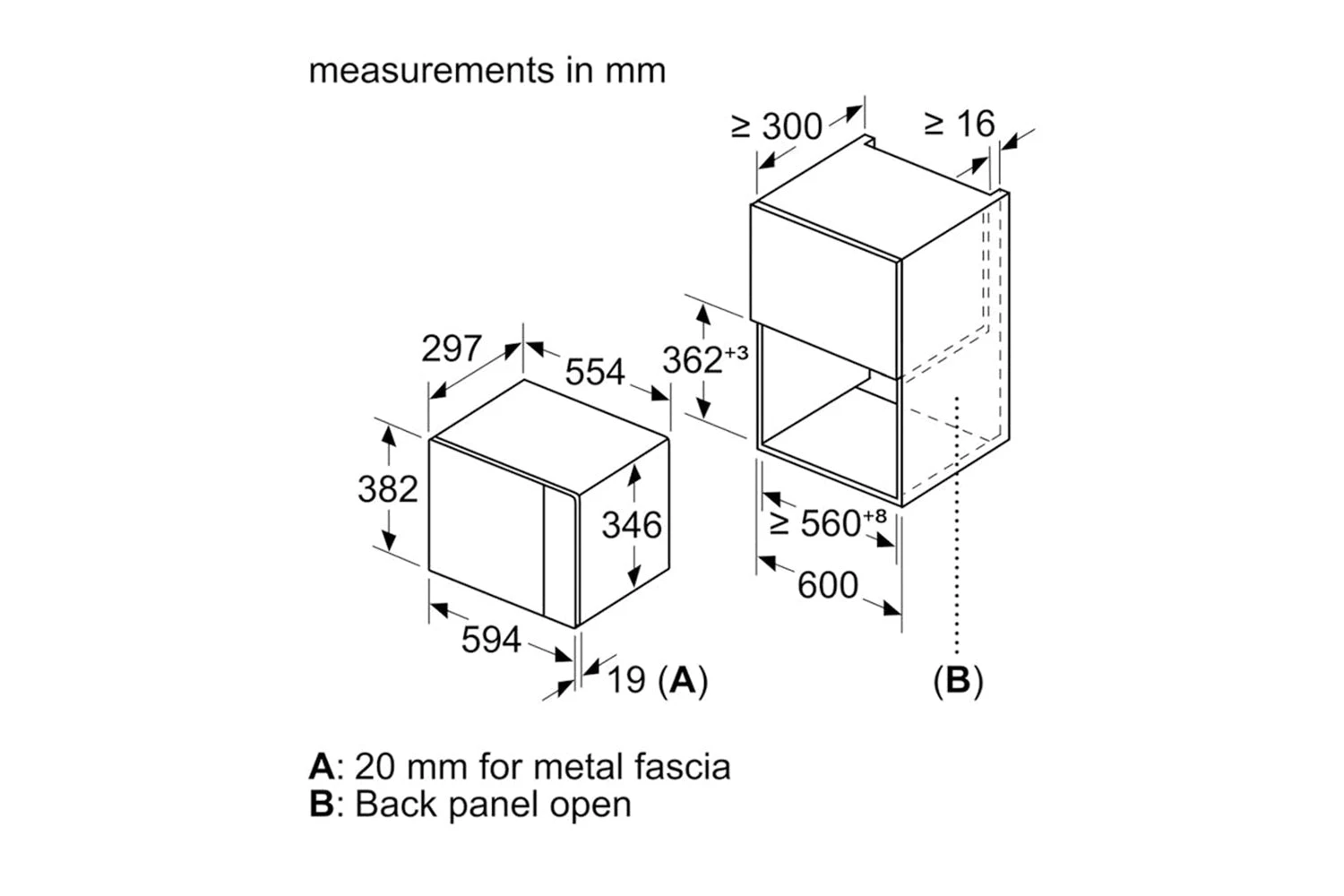 Bosch Series 4 20L 800W Built-in Microwave | BFL523MB0B | Black 10 Bosch Series 4 20L 800W Built-in Microwave | BFL523MB0B | Black - Image 8