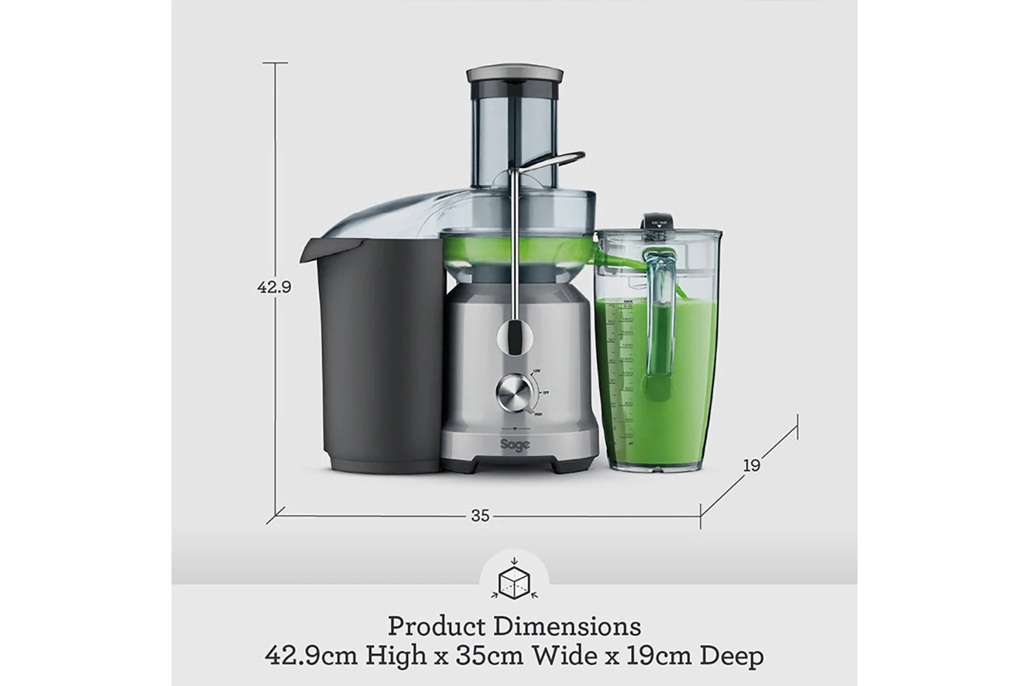 Sage Nutri Juicer Cold | Silver | BJE430SIL 5 Sage Nutri Juicer Cold | Silver | BJE430SIL - Image 3