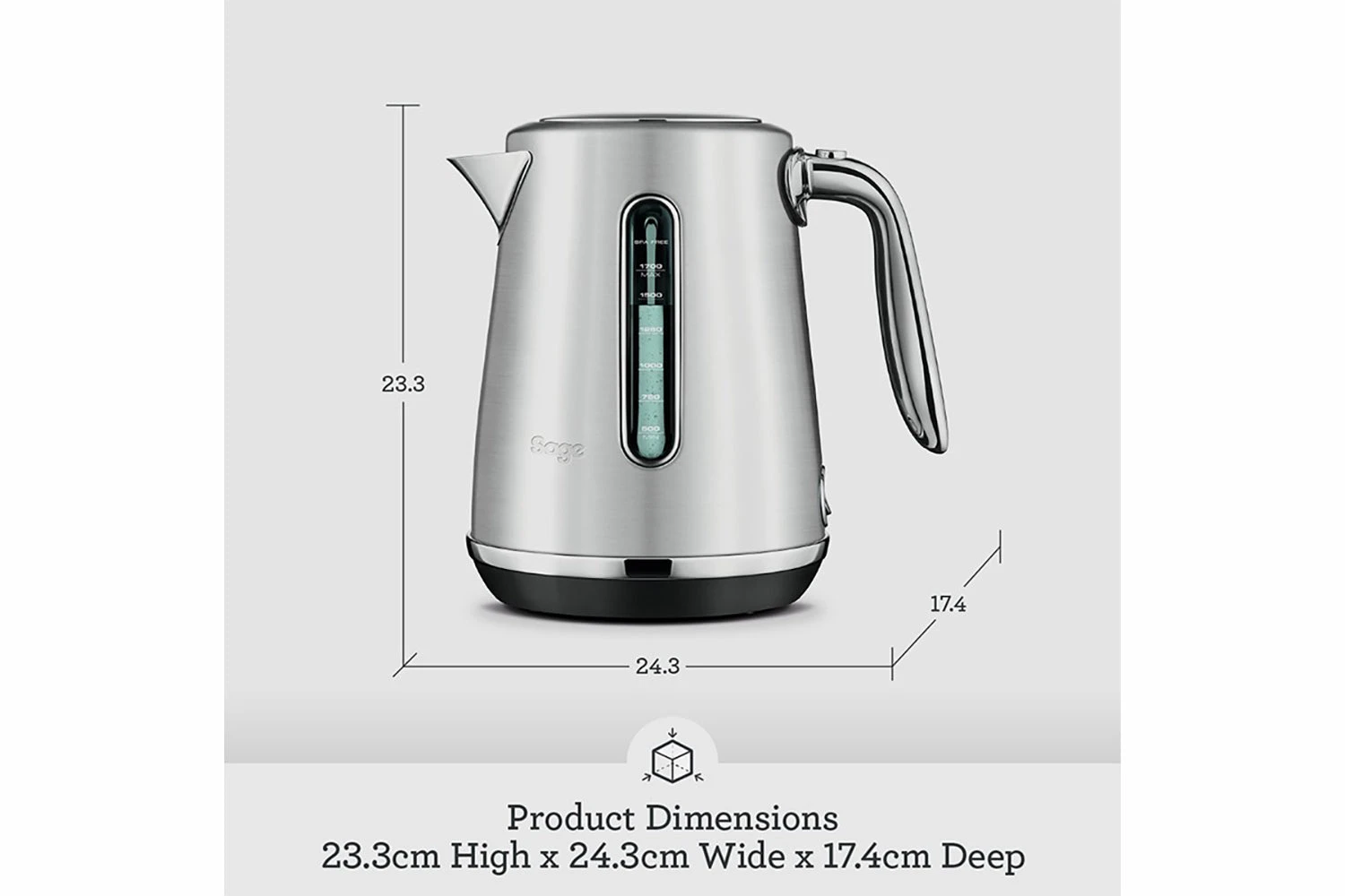 Sage The Soft Top Luxe Kettle | BKE735BSSUK | Brushed Stainless Steel 6 Sage The Soft Top Luxe Kettle | BKE735BSSUK | Brushed Stainless Steel - Image 4