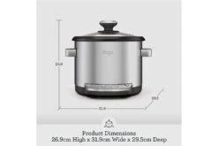 Sage Risotto Plus Multi Cooker | BRC600UK | Brushed Stainless Steel -Home Appliances BRC600UK 7