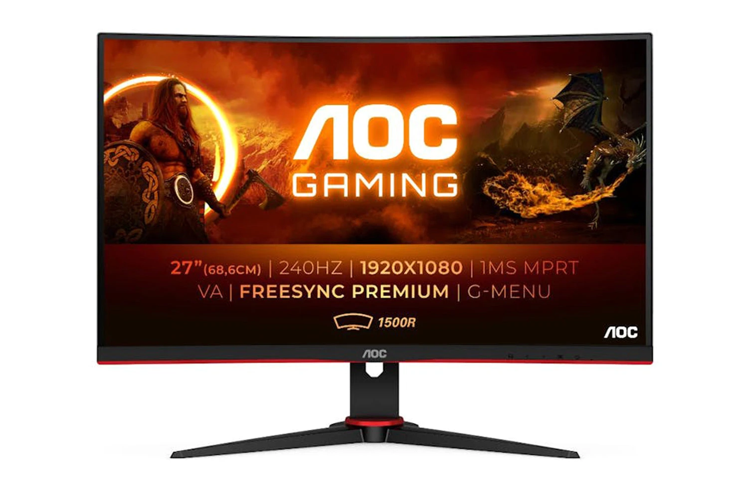 AOC 27" Curved LCD Gaming Monitor | C27G2ZE/BK 11 AOC 27" Curved LCD Gaming Monitor | C27G2ZE/BK - Image 9