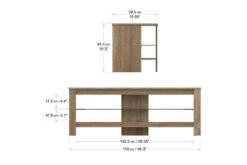 AVF Calibre Plus 1.15m TV Stand With Glass Shelf For TVs Up To 55" | Rustic Sawn Oak | CA115GOX 12 AVF Calibre Plus 1.15m TV Stand With Glass Shelf For TVs Up To 55" | Rustic Sawn Oak | CA115GOX -Home Appliances CA115GOX 6
