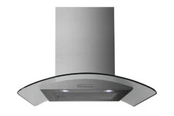 Belling 60cm Curved Glass Chimney Hood | CHIM604GSTA
