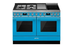 Smeg 120cm Portofino Dual Fuel Range Cooker | CPF120IGMPT | Turquoise