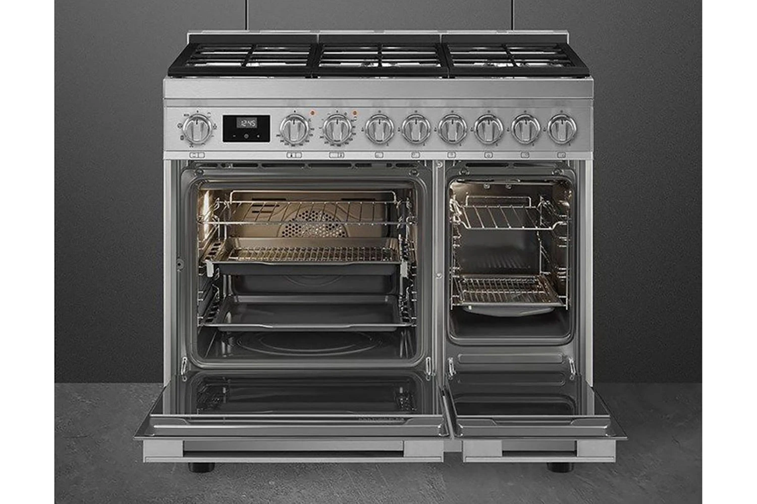 Smeg 90cm Portofino Dual Fuel Range Cooker | CPF92GMX | Stainless Steel 9 Smeg 90cm Portofino Dual Fuel Range Cooker | CPF92GMX | Stainless Steel - Image 7