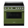 Smeg 90cm Portofino Aesthetic Electric Induction Cooker | CPF9IPOG | Olive Green