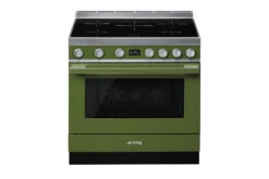 Smeg 90cm Portofino Aesthetic Electric Induction Cooker | CPF9IPOG | Olive Green