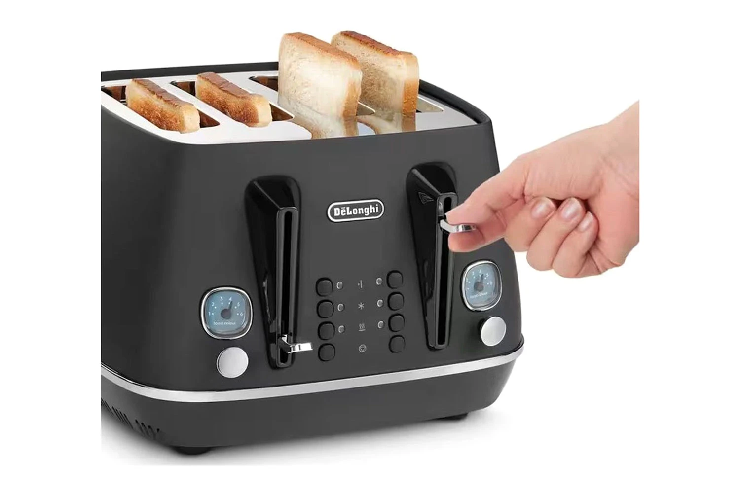 DeLonghi Distinta X Four Slot Toaster | CTIN4003.BK | Black 5 DeLonghi Distinta X Four Slot Toaster | CTIN4003.BK | Black - Image 3