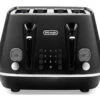 DeLonghi Distinta X Four Slot Toaster | CTIN4003.BK | Black