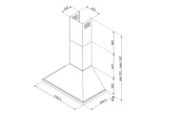 Smeg 120cm Portofino Chimney Cooker Hood | KPF12WH | White -Home Appliances Cooker Range Hoods Smeg KPF12WH