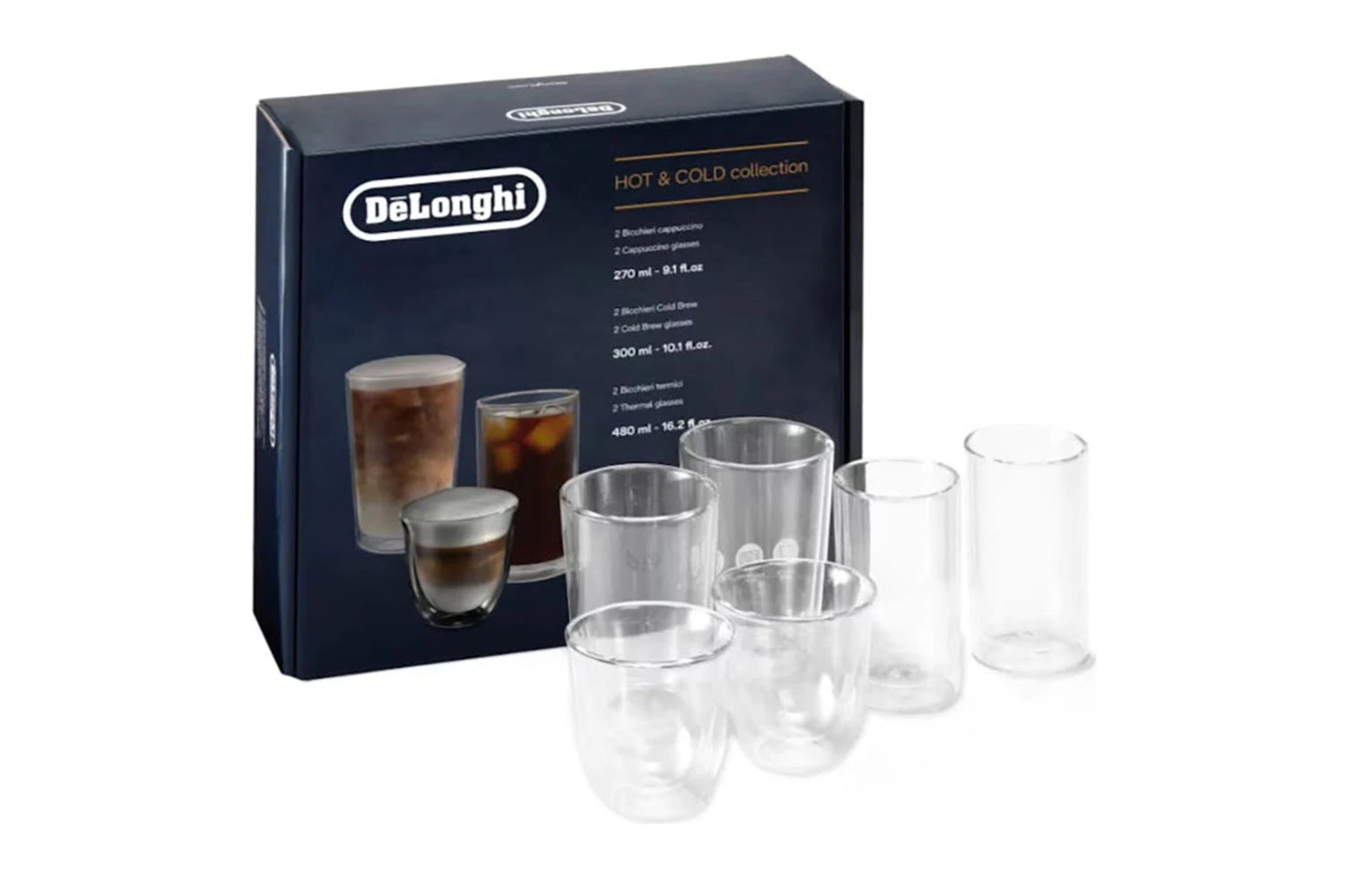 DeLonghi Hot & Cold Collection Glasses | 6 Pieces 4 DeLonghi Hot & Cold Collection Glasses | 6 Pieces - Image 2