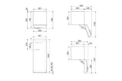 Smeg 50's Style Freestanding Fridge Freezer | FAB28RDRB5 | Ruby Red -Home Appliances FAB28RDRB5 9