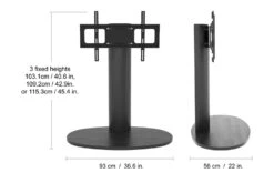 AVF Chepstow One 93cm Column TV Stand, For TVs 32-65" | Black| FL930CHEB -Home Appliances FL930CHEB 8