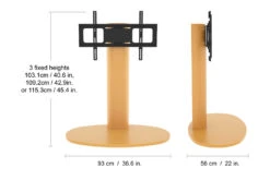 AVF Chepstow One 93cm Column TV Stand, For TVs 32-65" | Oak| FL930CHEO 18 AVF Chepstow One 93cm Column TV Stand, For TVs 32-65" | Oak| FL930CHEO -Home Appliances FL930CHEO 8