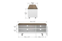 AVF Whitesands 1.2m TV Stand For TVs Up To 60" | Satin White & Wood | FS1200WSSW -Home Appliances FS1200WSSW 6 51d4216d 3ea1 4a2c 8b12 0be876a72438