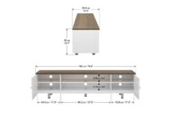 AVF Whitesands 1.9m TV Stand For TVs Up To 85" | Satin White & Wood | FS1900WSSW 13 AVF Whitesands 1.9m TV Stand For TVs Up To 85" | Satin White & Wood | FS1900WSSW -Home Appliances FS1900WSSW 6