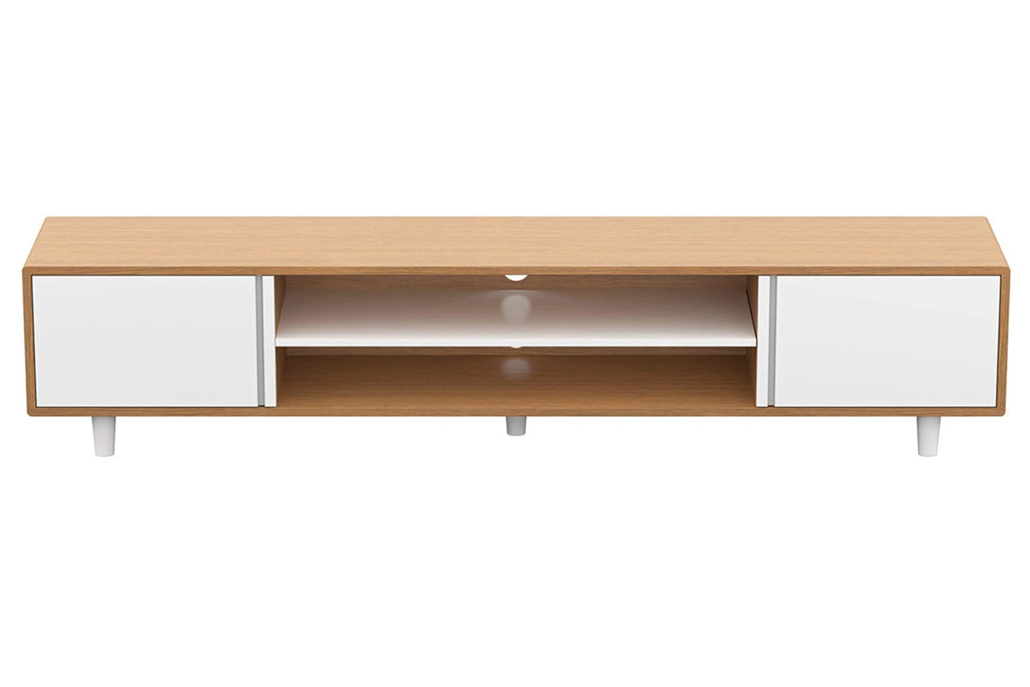 AVF Harbour 2m TV Stand For TVs Up To 95"| Light Wood And White | FS2000HARLWW 3 AVF Harbour 2m TV Stand For TVs Up To 95"| Light Wood And White | FS2000HARLWW