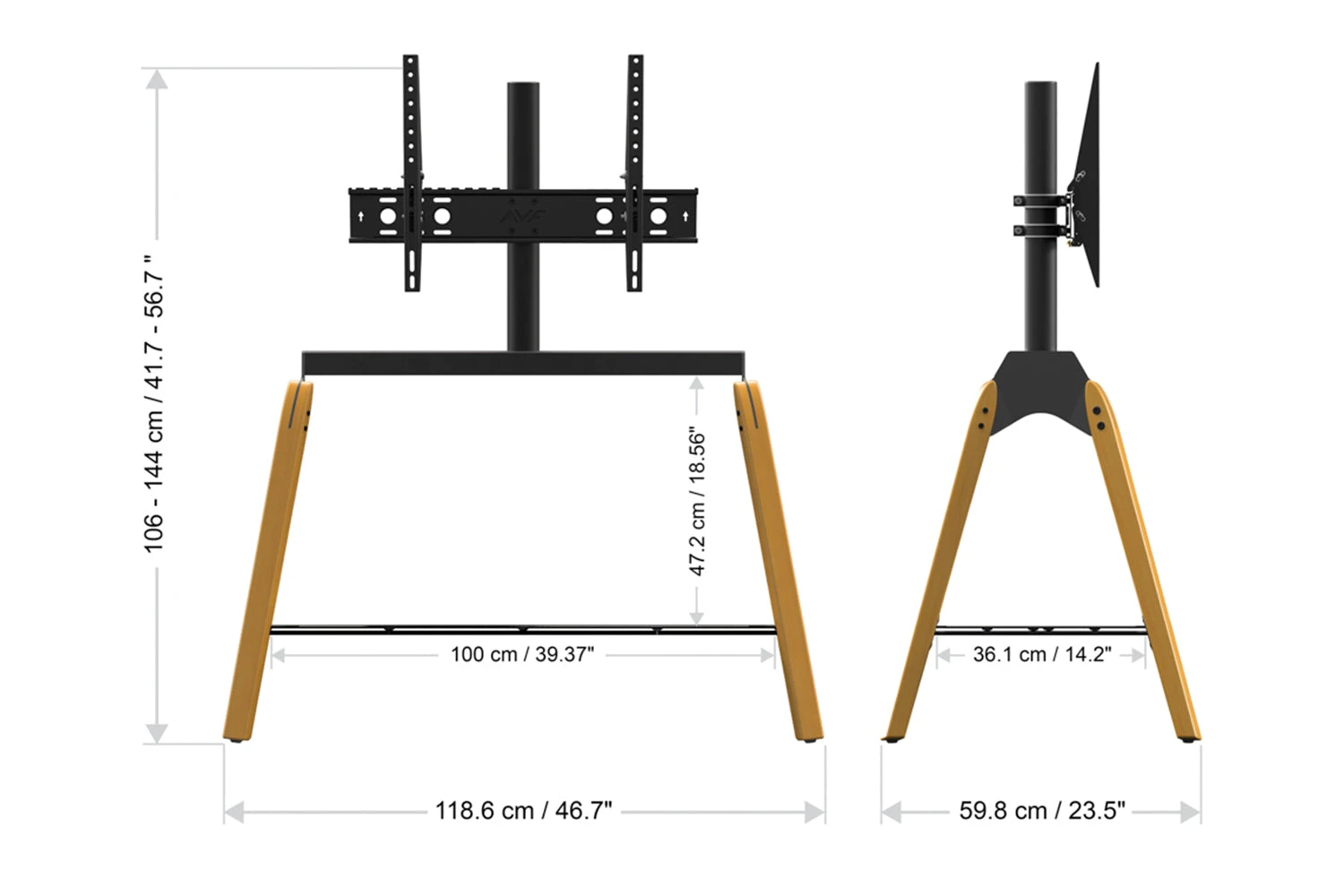 AVF Hoxton Quad Freestanding TV Stand For TVs 32-86" | Light Wood | FSL1120HOQLWB 11 AVF Hoxton Quad Freestanding TV Stand For TVs 32-86" | Light Wood | FSL1120HOQLWB - Image 9