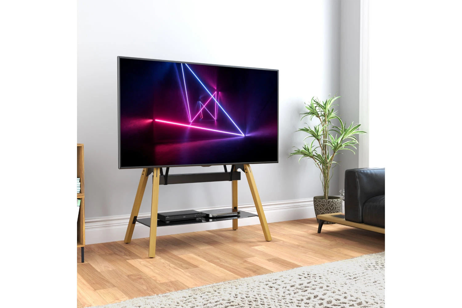 AVF Hoxton Quad Freestanding TV Stand For TVs 32-86" | Light Wood | FSL1120HOQLWB 12 AVF Hoxton Quad Freestanding TV Stand For TVs 32-86" | Light Wood | FSL1120HOQLWB - Image 10