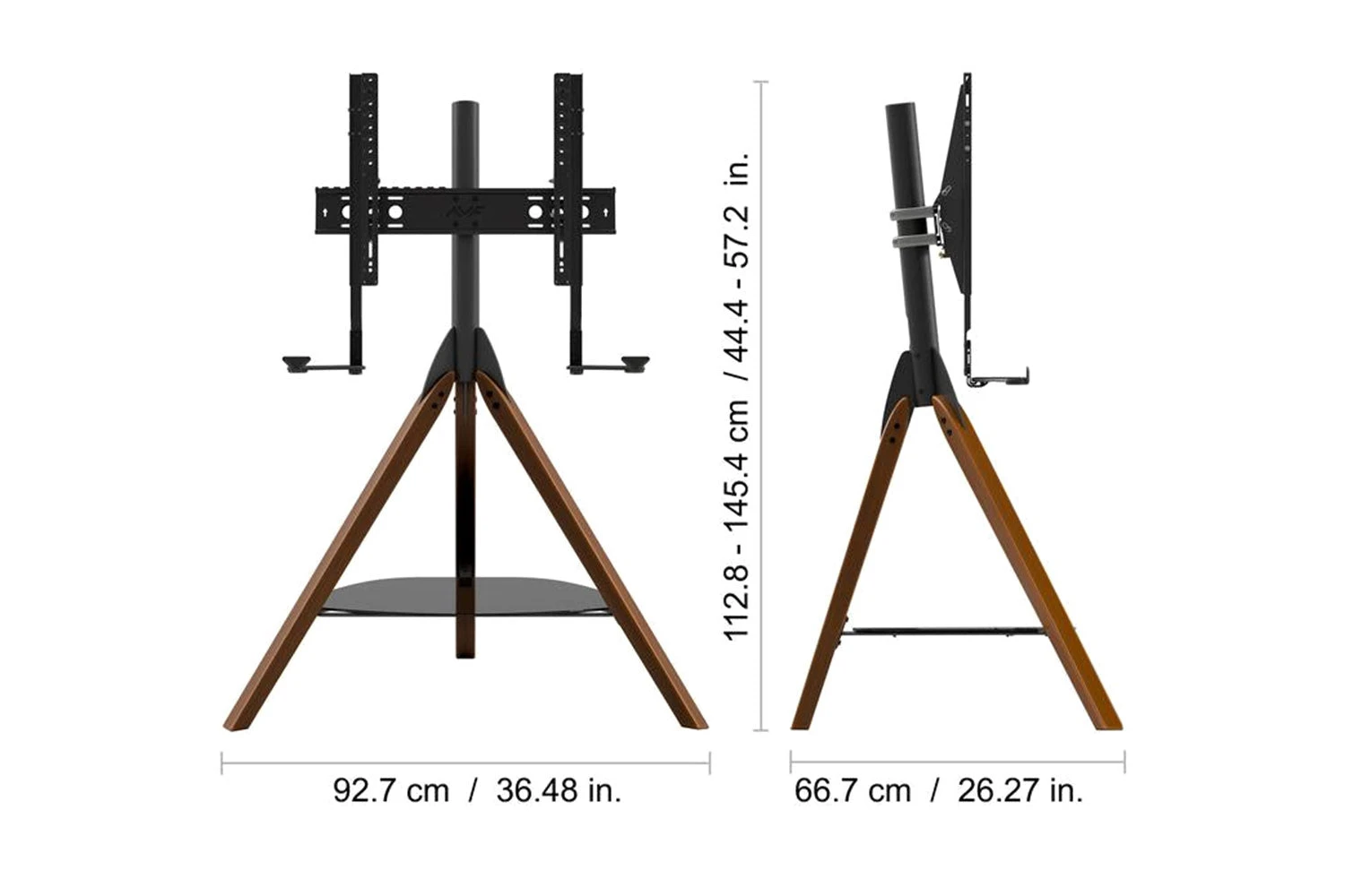 AVF Hoxton Sound Freestanding Tripod TV + Soundbar Stand For TVs 32-70" | Dark Wood | FSLK1001HOXDWB 8 AVF Hoxton Sound Freestanding Tripod TV + Soundbar Stand For TVs 32-70" | Dark Wood | FSLK1001HOXDWB - Image 6