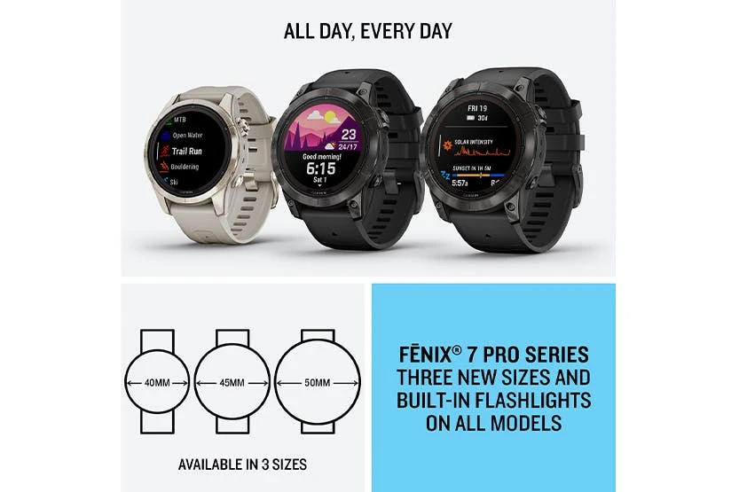Garmin Fenix 7 Pro Solar Smart Watch | 47mm | Slate Grey/Black 9 Garmin Fenix 7 Pro Solar Smart Watch | 47mm | Slate Grey/Black - Image 7