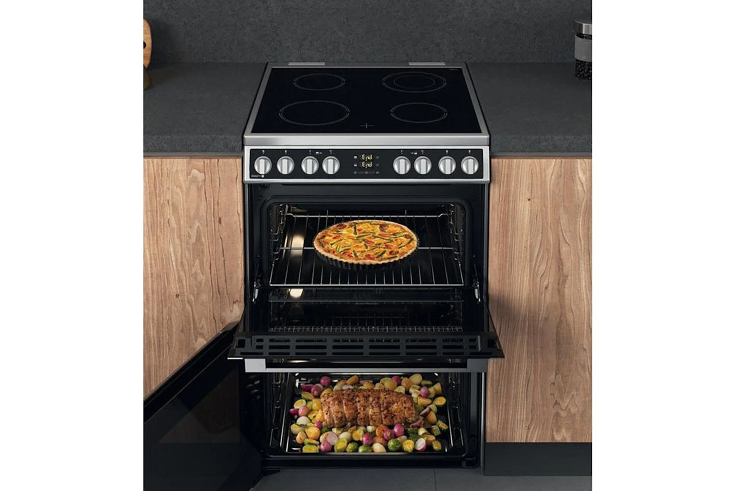 Hotpoint 60cm Electric Cooker With Double Oven | HDM67V8D2CXUK 10 Hotpoint 60cm Electric Cooker With Double Oven | HDM67V8D2CXUK - Image 8