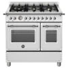 Bertazzoni 90cm Heritage Series Dual Fuel Range Cooker | HER96L2EXT | Stainless Steel -Home Appliances HER96L2EXT 1