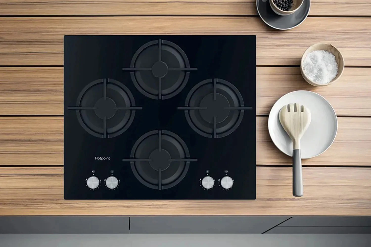 Hotpoint 59.6cm Built-in Gas Hob | HGS61SBK 4 Hotpoint 59.6cm Built-in Gas Hob | HGS61SBK - Image 2