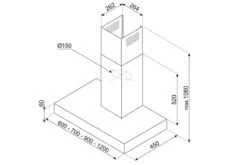 Smeg 90cm Chimney Cooker Hood | KBT900XE -Home Appliances KBT900XE 1