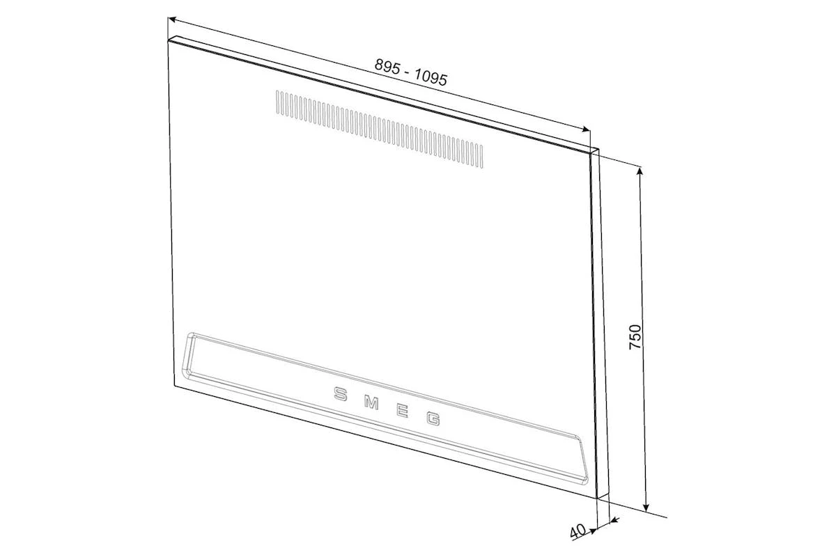 Smeg 110cm Splashback | Black 4 Smeg 110cm Splashback | Black - Image 2