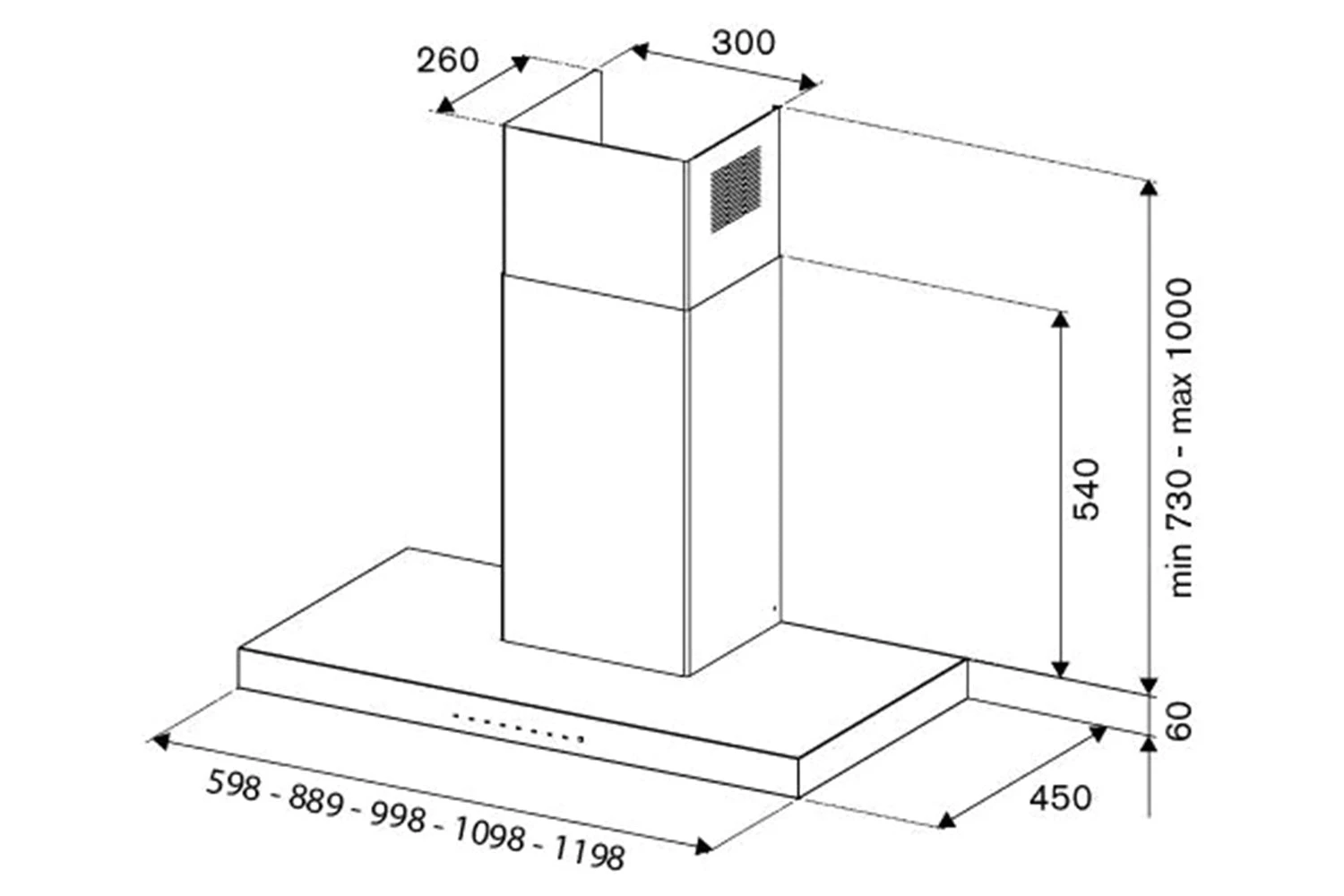 Bertazzoni Master Series 110cm Wall Mounted Cooker Hood | KT110P1XV 4 Bertazzoni Master Series 110cm Wall Mounted Cooker Hood | KT110P1XV - Image 2