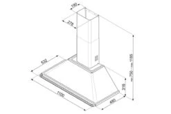 Smeg 110cm Chimney Cooker Hood | Cream -Home Appliances KT110PE 1