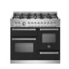 Bertazzoni 100cm Master Series Dual Fuel Range Cooker | MAS106L3ENEC | Black -Home Appliances MAS106L3ENEC