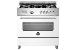 Bertazzoni 90cm Master Series Dual Fuel Range Cooker | MAS95C1EBIC | Bianco