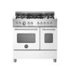 Bertazzoni 90cm Master Series Dual Fuel Range Cooker | MAS95C2EBIC | White