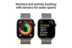 Apple Watch Series 10 GPS + Cellular | 46mm | Natural Titanium Case With Natural Milanese Loop S/M -Home Appliances MC7Q4QAA 4