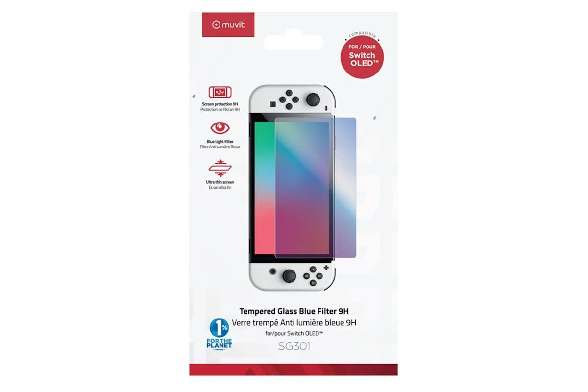 Muvit Switch OLED Blue Filter Tempered Glass 4 Muvit Switch OLED Blue Filter Tempered Glass - Image 2